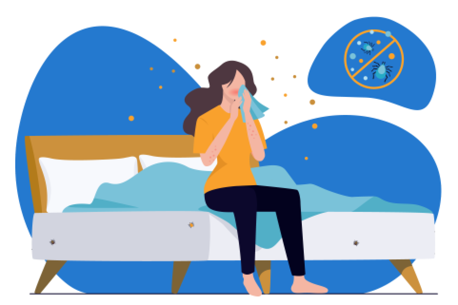 dormir en el suelo alergia.